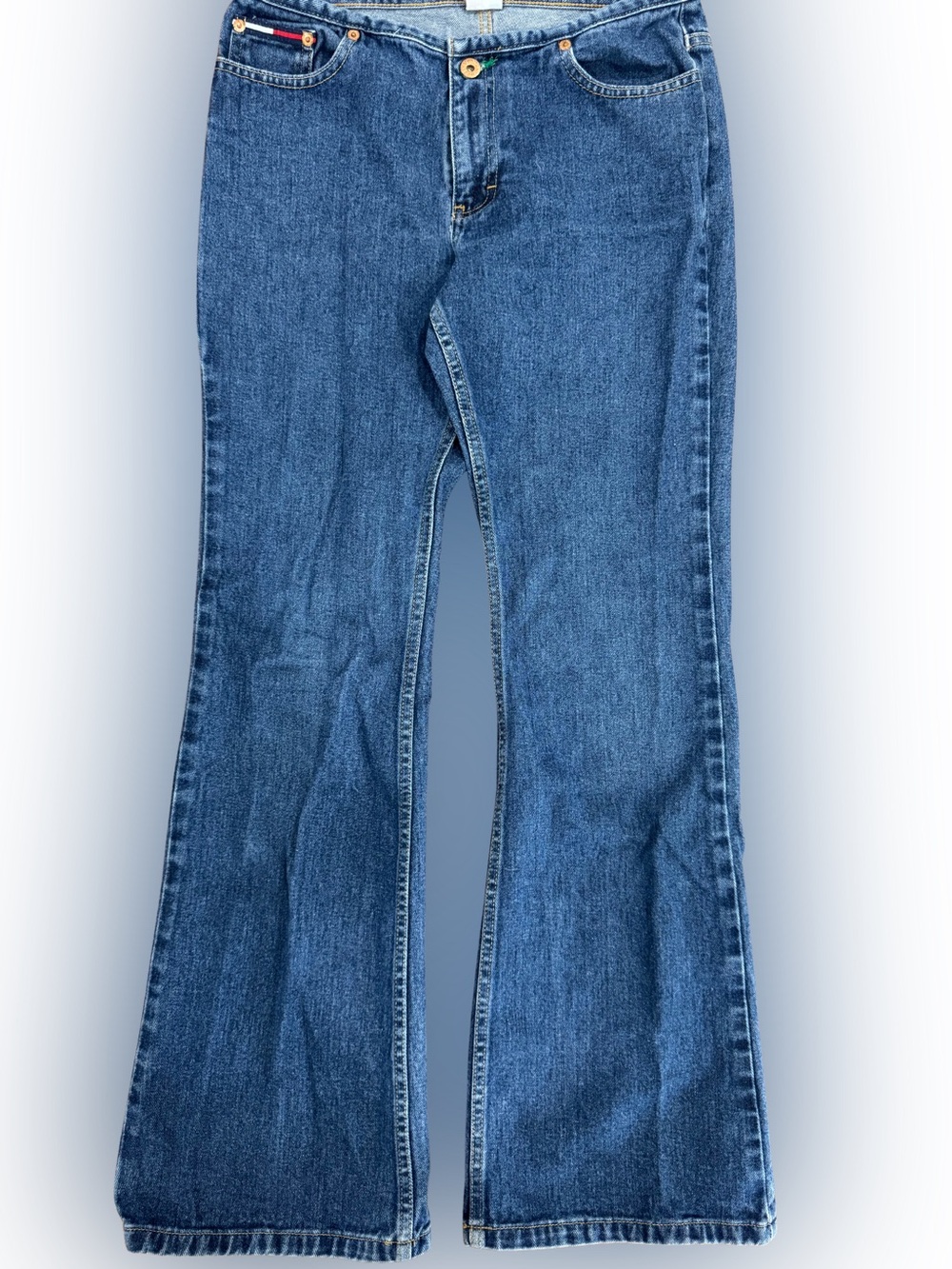 Vintage Tommy Jeans ROC ROC Size 9 Y2K Low Rise Flare Bell Bottom Jeans